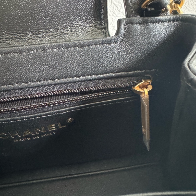 Chanel黑菱格羊皮mini kelly手提兩用包 比專櫃甜😍-16