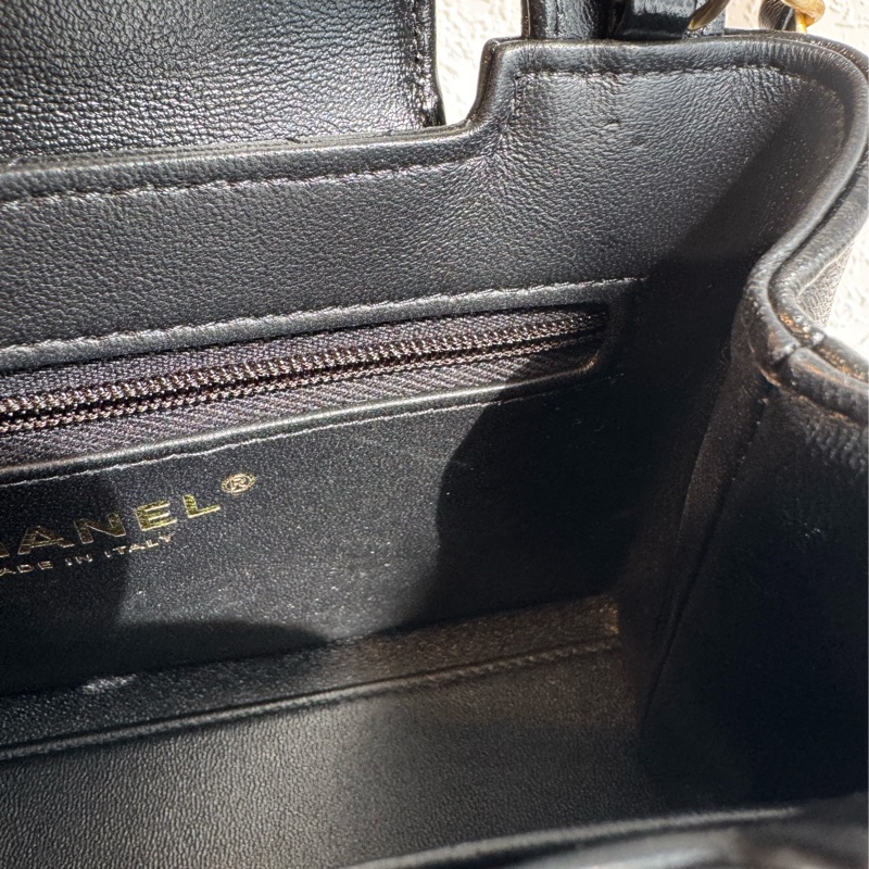 Chanel黑菱格羊皮mini kelly手提兩用包 比專櫃甜😍-37