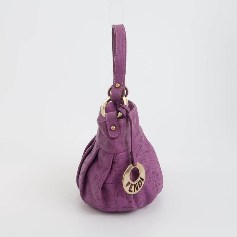 Fendi 牛皮 雙F 老花 字母 Logo 吊飾 手提包-3