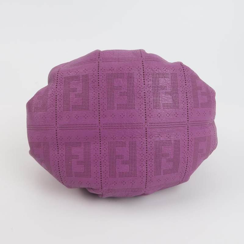 Fendi 牛皮 雙F 老花 字母 Logo 吊飾 手提包-5