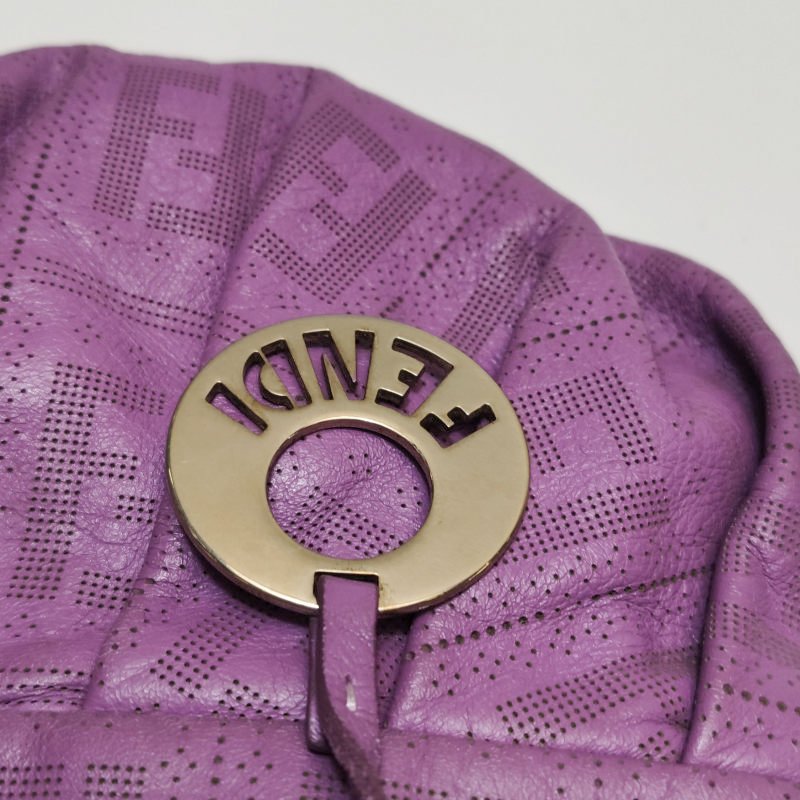 Fendi 牛皮 雙F 老花 字母 Logo 吊飾 手提包-11