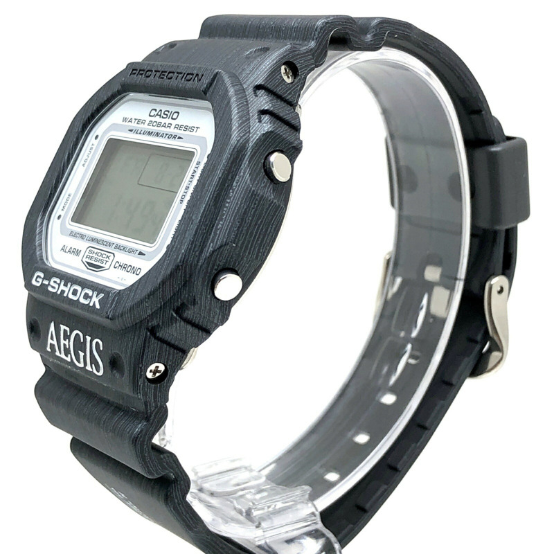 G-SHOCK CASIO DW-5600BS AEGIS 腕錶,與電影《毀滅之國的守護者》聯名款。炭灰色紋理印花。限量 450 枚,每枚都有序號。 2005 年 9 月發售。三國丘店有售。-2