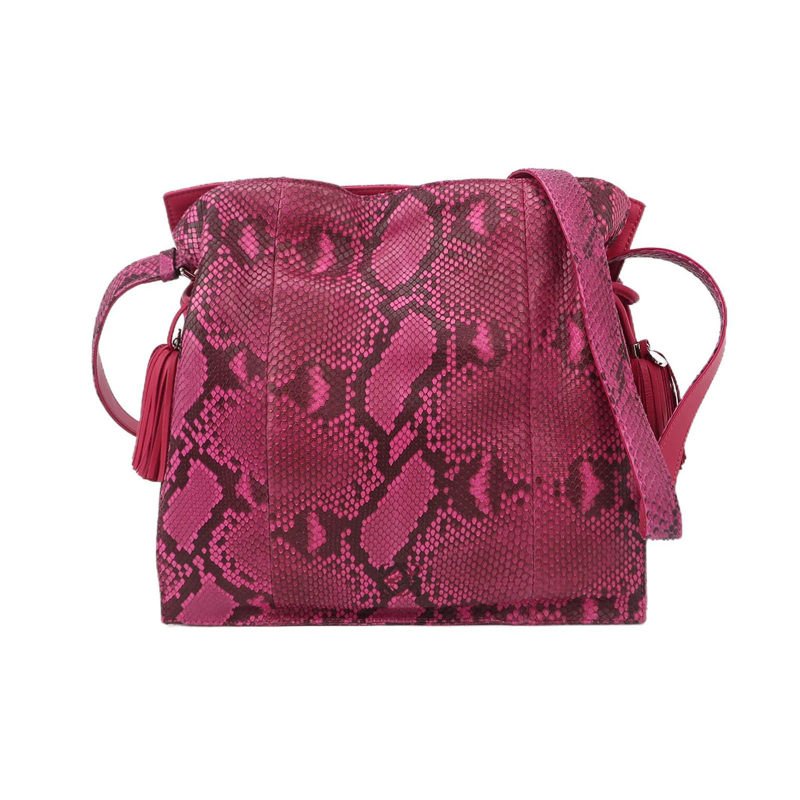 Loewe Flamenco 蛇皮 繩結 設計 斜背包-0
