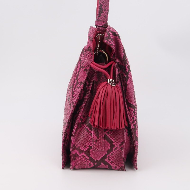 Loewe Flamenco 蛇皮 繩結 設計 斜背包-2