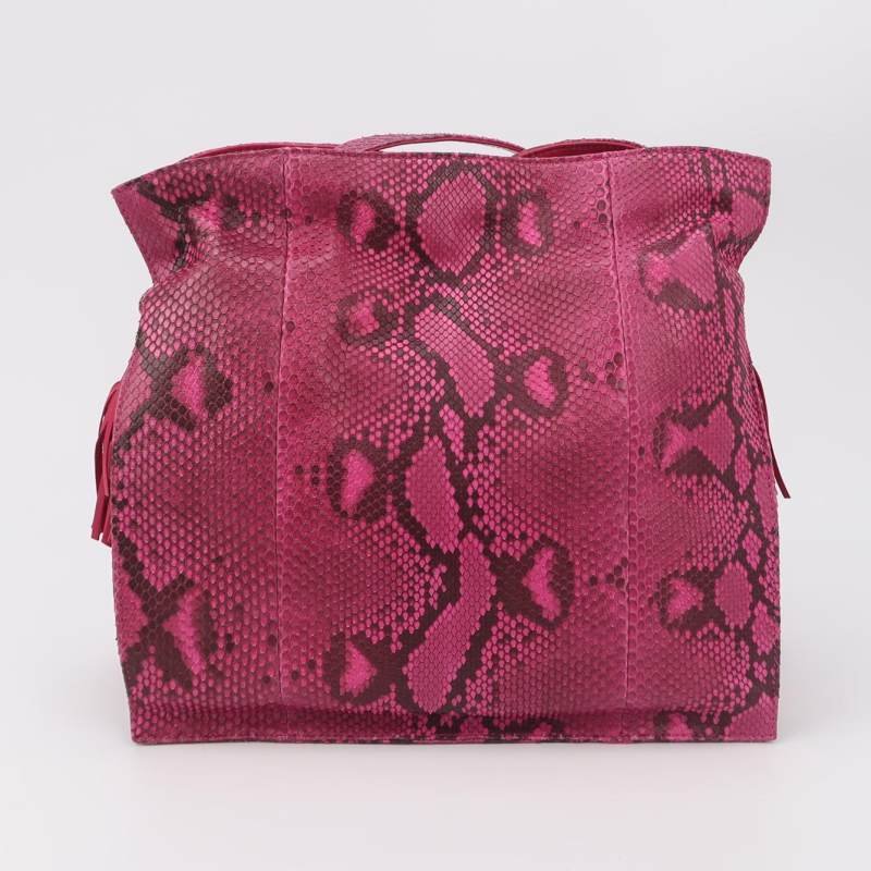 Loewe Flamenco 蛇皮 繩結 設計 斜背包-3