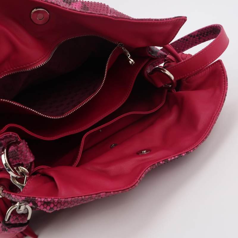 Loewe Flamenco 蛇皮 繩結 設計 斜背包-5