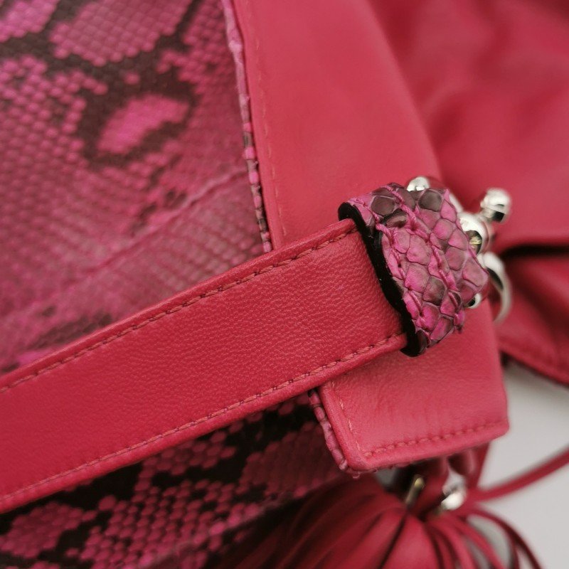 Loewe Flamenco 蛇皮 繩結 設計 斜背包-9