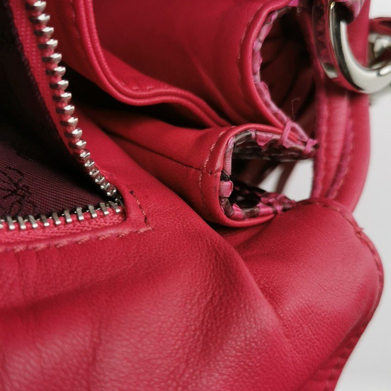 Loewe Flamenco 蛇皮 繩結 設計 斜背包-12