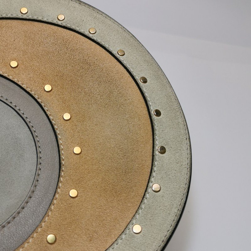 Chloe Pixie 小號 牛皮 翻毛皮 拼色 半月形 鑲片 斜挎包 單肩包-12