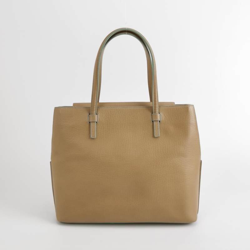 Loewe 牛皮 純色 字母 Logo 壓印 手提包-4