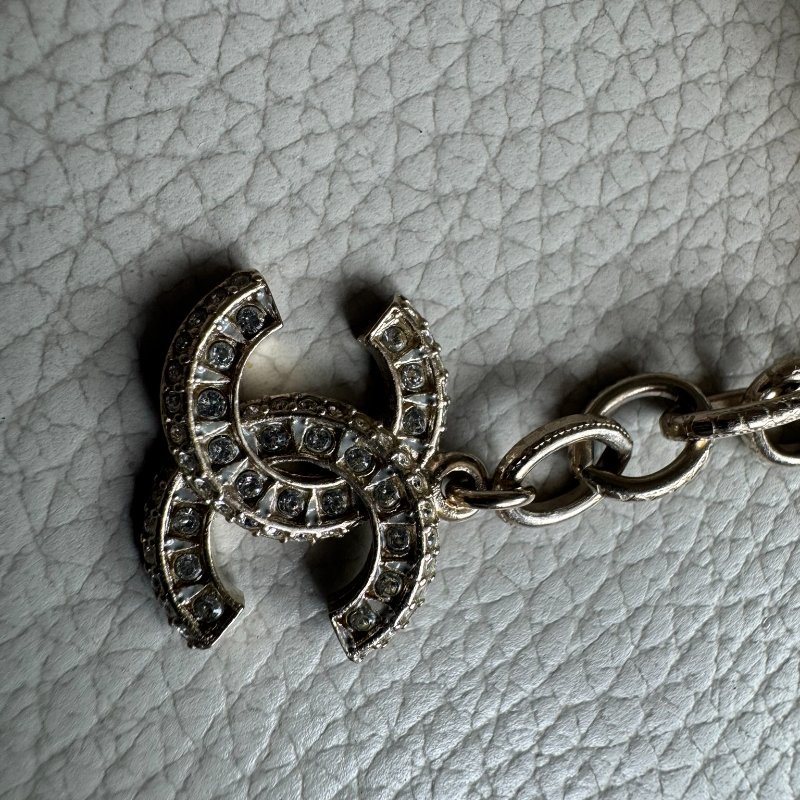 Chanel Pearl Bracelet with CC Charm 雙C珍珠手鏈-5