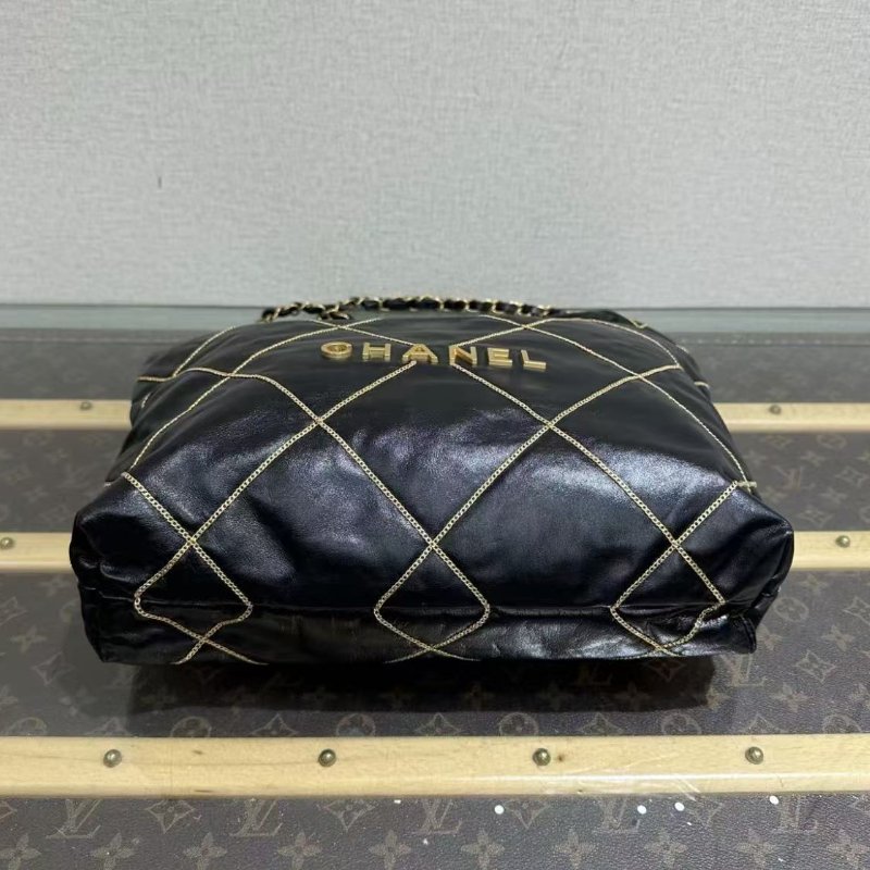 ✨CHANEL 22bag限定款金線小號子母垃圾袋 37*35*7 98新配件塵袋-3