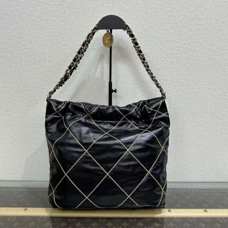 ✨CHANEL 22bag限定款金線小號子母垃圾袋 37*35*7 98新配件塵袋-5