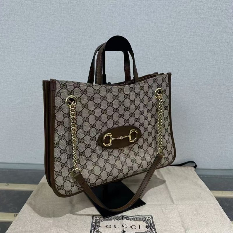 ✨GUCCI 1955手提肩背托特包35.5*24.5*12 98新配件塵袋盒子-1