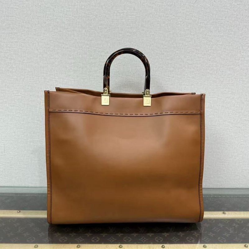 ✨FENDI 焦糖色 sunshine陽光托特包 41*34*18 98新配件塵袋-5