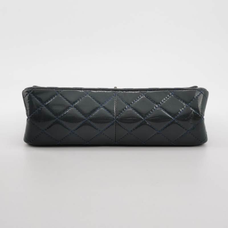 Chanel 2.55 Flag Bag 經典款 大號 漆皮 菱格 絎縫 長方形 旋扣 單肩包-5