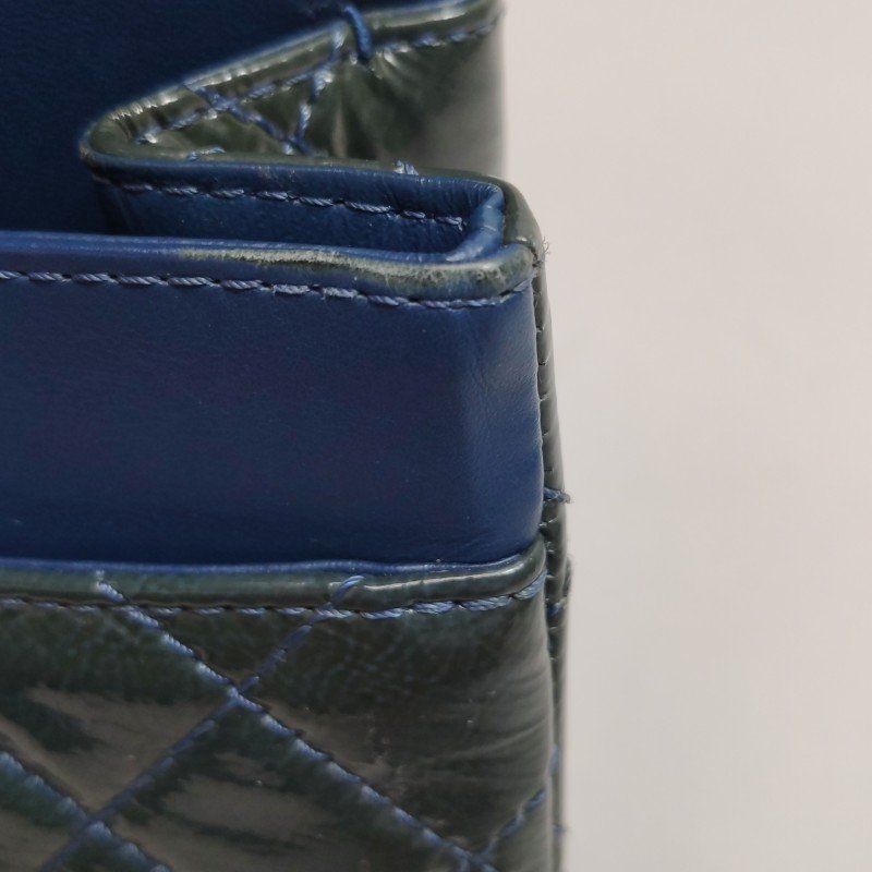 Chanel 2.55 Flag Bag 經典款 大號 漆皮 菱格 絎縫 長方形 旋扣 單肩包-12