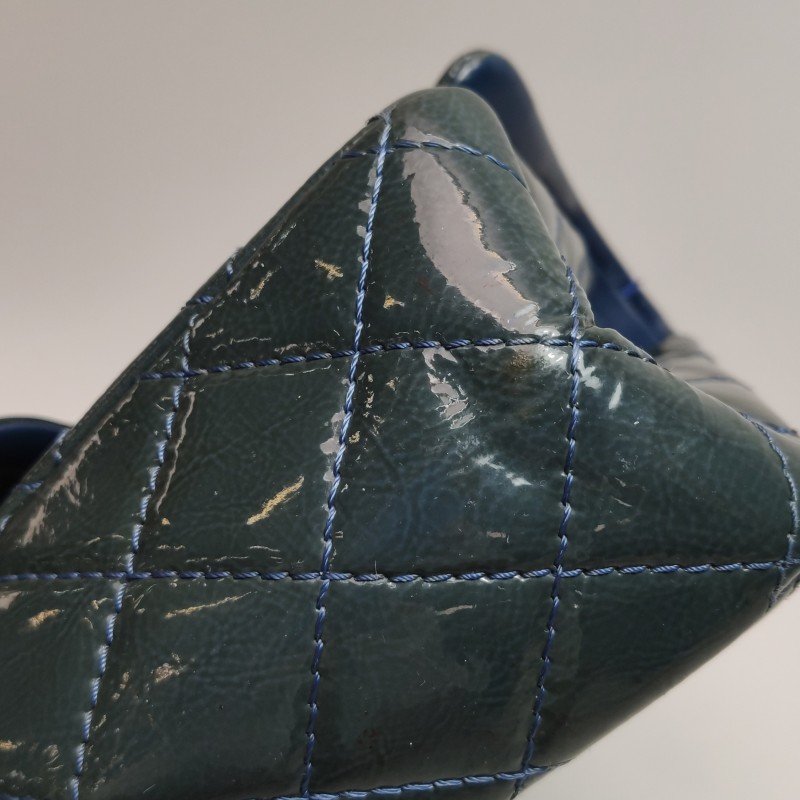 Chanel 2.55 Flag Bag 經典款 大號 漆皮 菱格 絎縫 長方形 旋扣 單肩包-16