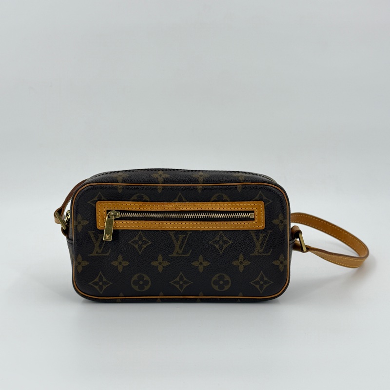 Lv小號老化開口笑腋下包-0