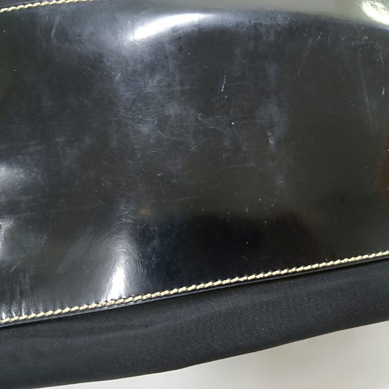 PRADA 黑色尼龍徽標 手提包-11