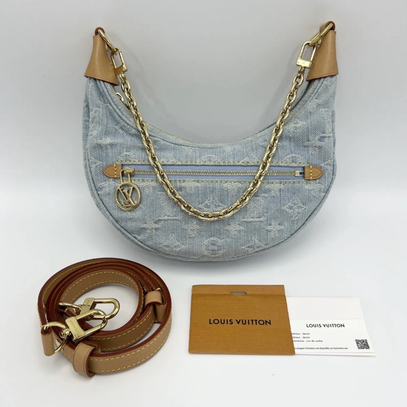 LV Loop牛仔金扣芯片款23*13*6 99新配件塵袋-0