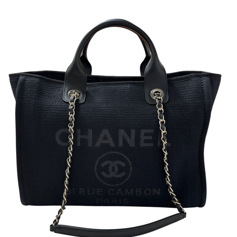 Chanel AS3351 Deauville Tote Bag mm 黑色-0