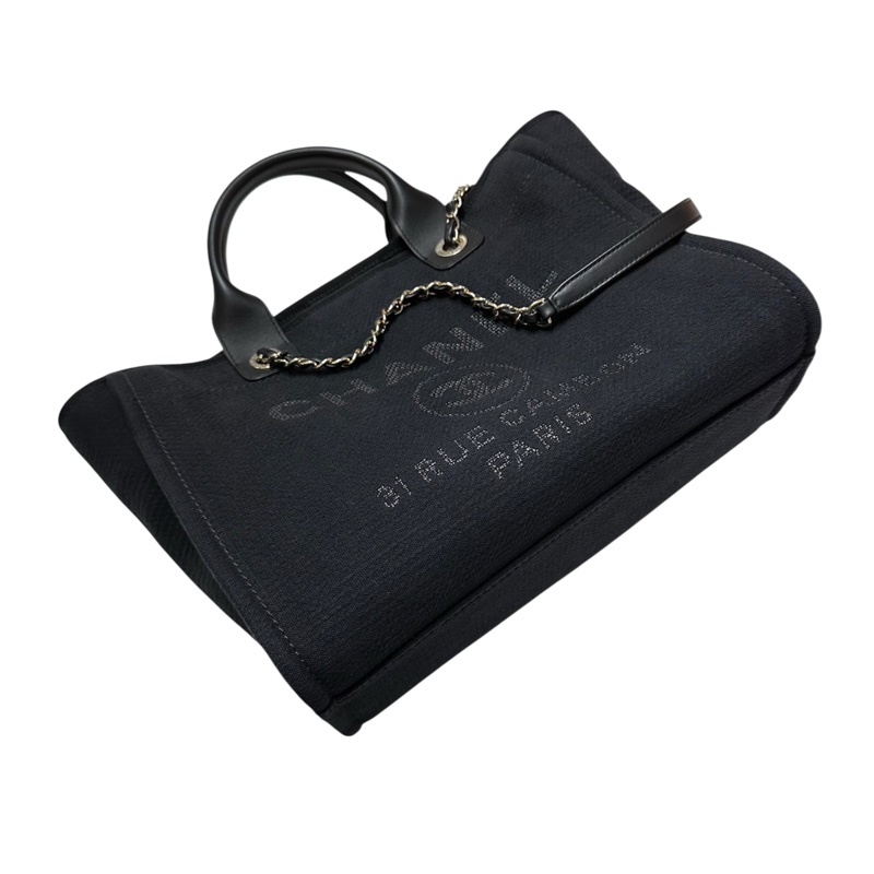 Chanel AS3351 Deauville Tote Bag mm 黑色-5