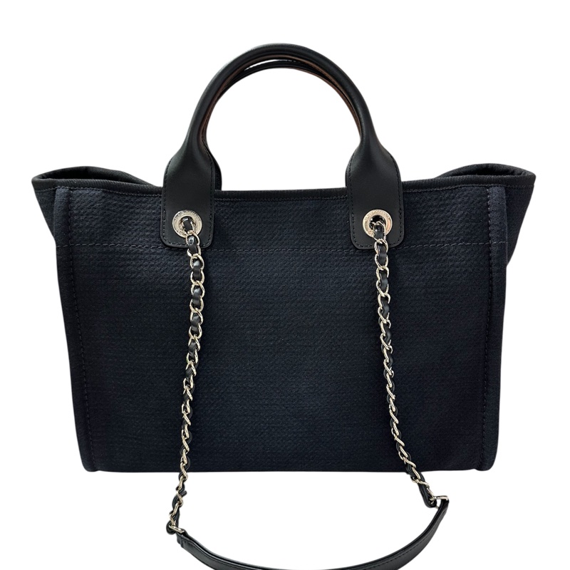 Chanel AS3351 Deauville Tote Bag mm 黑色-9