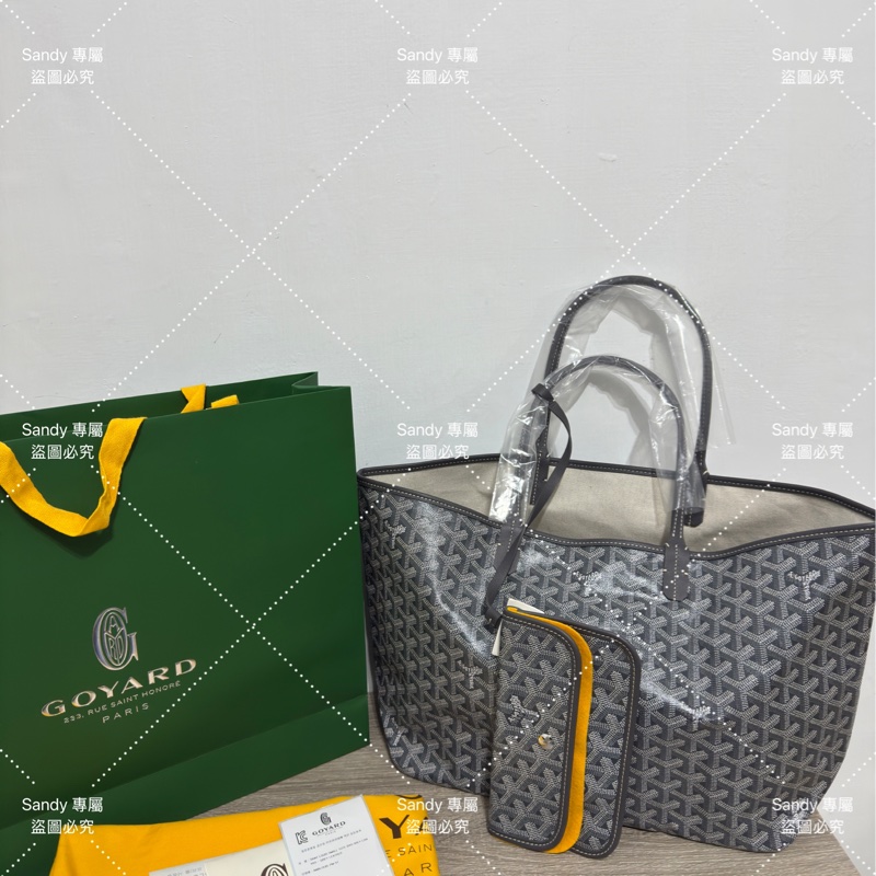 🩶Goyard小號pm 托特包高級灰 全新全配🩶-36