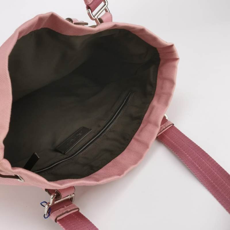 Saint Laurent 牛皮 帆布 純色 YSL 標誌 單肩包-6