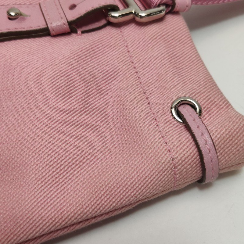 Saint Laurent 牛皮 帆布 純色 YSL 標誌 單肩包-16