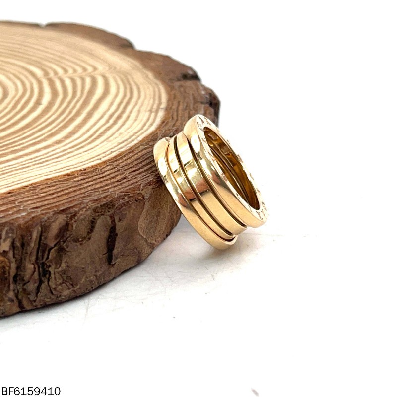 BVLGARI /寶格麗B.ZERO1系列18k玫瑰金無鑽三環彈簧戒指 51歐碼-2