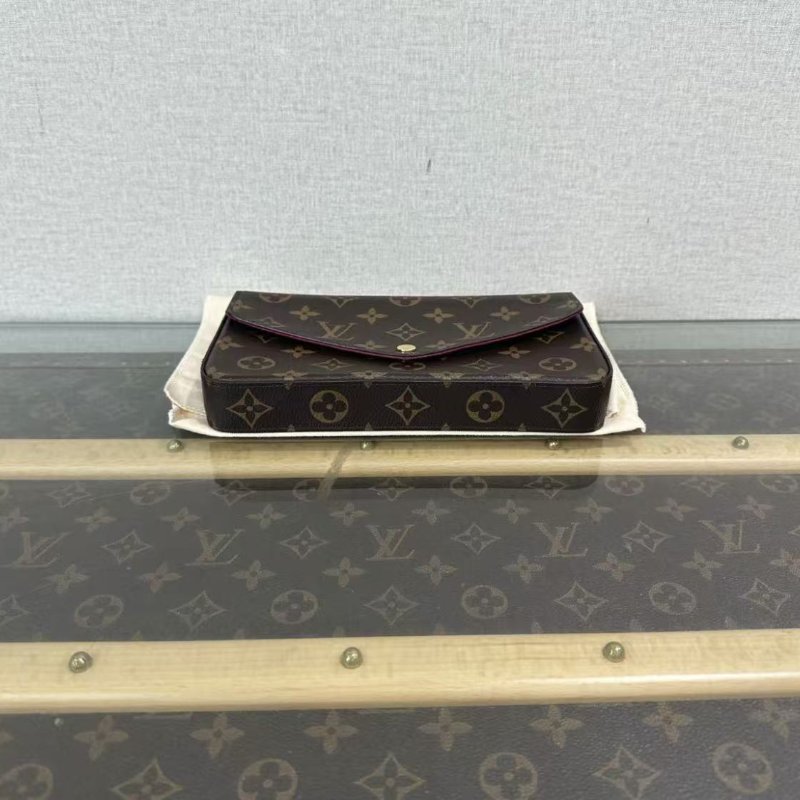 ✨LV 經典老花三合一斜背鍊條包21*12*3 98新 配件塵袋購證-3