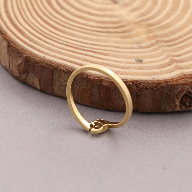 Gucci古馳 GG Running系列18K玫瑰金戒指 14碼-2