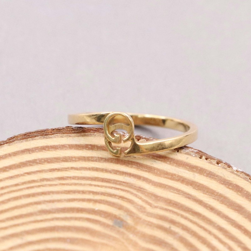 Gucci古馳 GG Running系列18K玫瑰金戒指 14碼-3