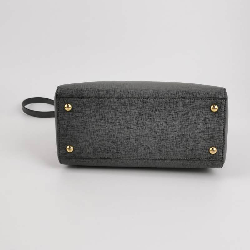 Fendi Petite 2 Jours 小號 牛皮 純色 字母 Logo 金屬 框架 斜背包 單肩包-5