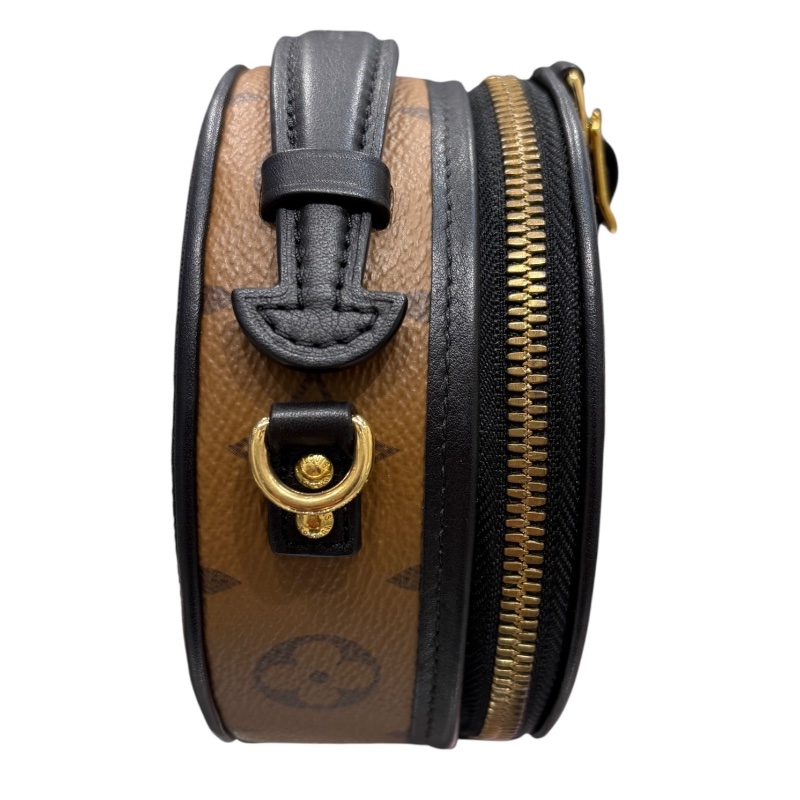LOUIS VUITTON 路易威登 M83614 Mini Boîte Chapeau 迷你飯盒包 帆布 反轉老花 淺棕色 金釦-3