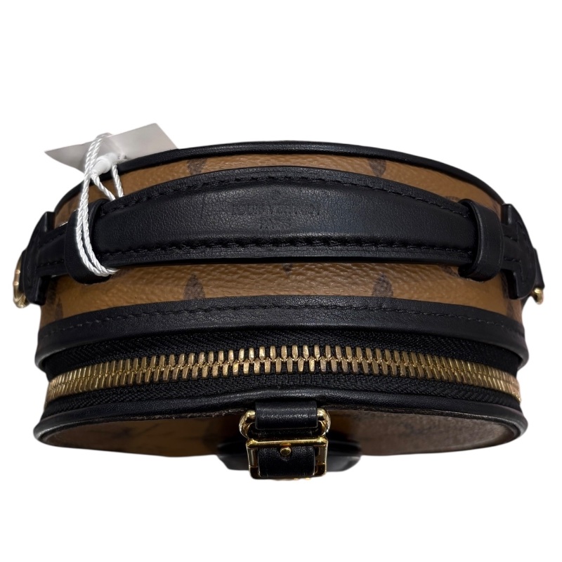 LOUIS VUITTON 路易威登 M83614 Mini Boîte Chapeau 迷你飯盒包 帆布 反轉老花 淺棕色 金釦-10