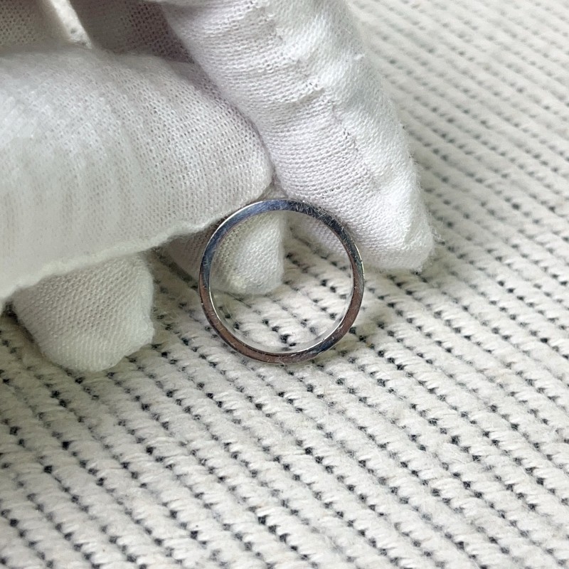 卡地亞Cartier單鑽白金窄版LOVE戒指 歐碼52號-1