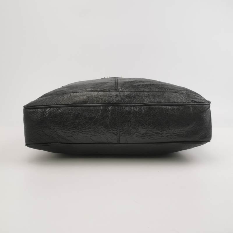 Balenciaga Classic City 機車包 油蠟皮 純色 拉鍊 鉚釘 斜背包 單肩包-5