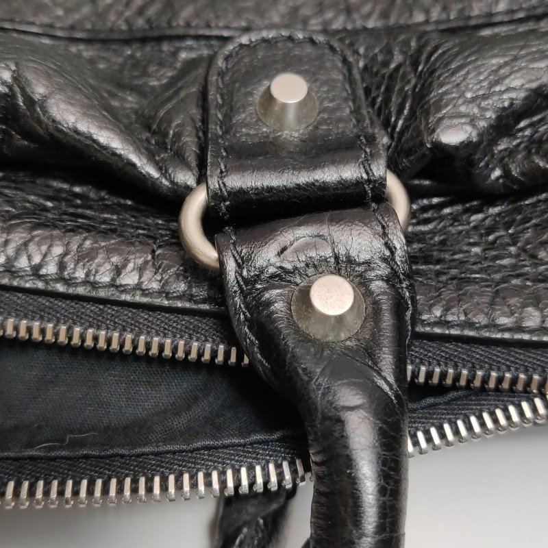 Balenciaga Classic City 機車包 油蠟皮 純色 拉鍊 鉚釘 斜背包 單肩包-14