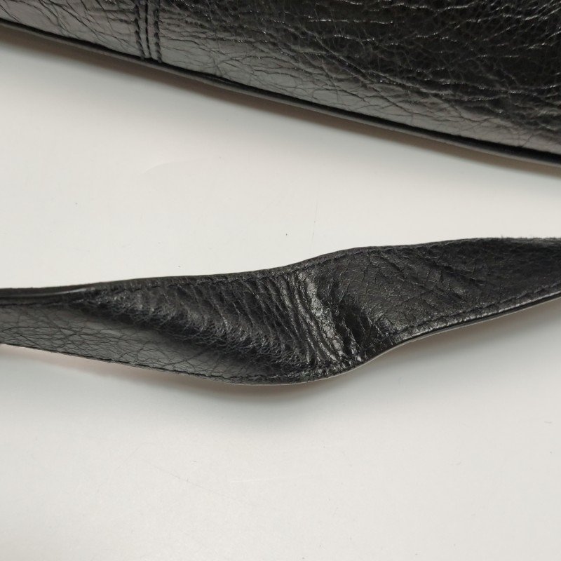 Balenciaga Classic City 機車包 油蠟皮 純色 拉鍊 鉚釘 斜背包 單肩包-16