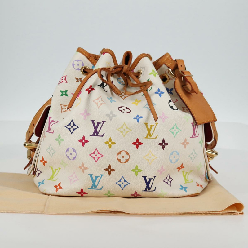 【日本直送】路易威登 Monogram Multicolor Petit Noe 白手袋 M42229 LV 正品 136626V-11