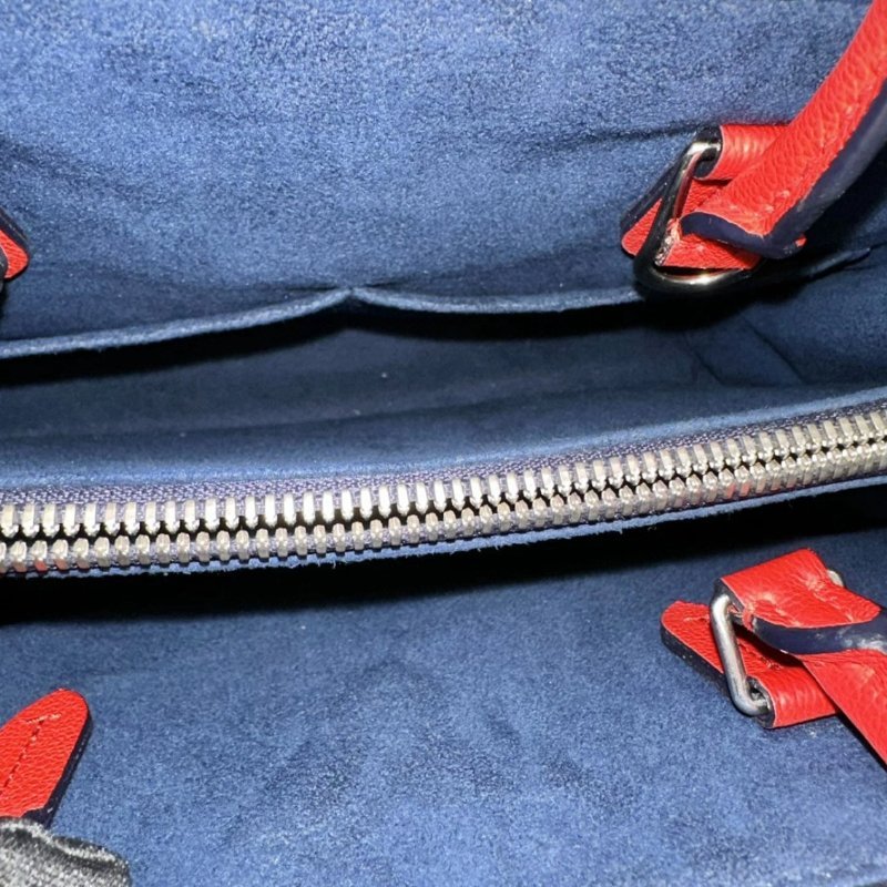 LV Twis紅銀水波紋手提托特包 30*21*13 98新配件塵袋-1