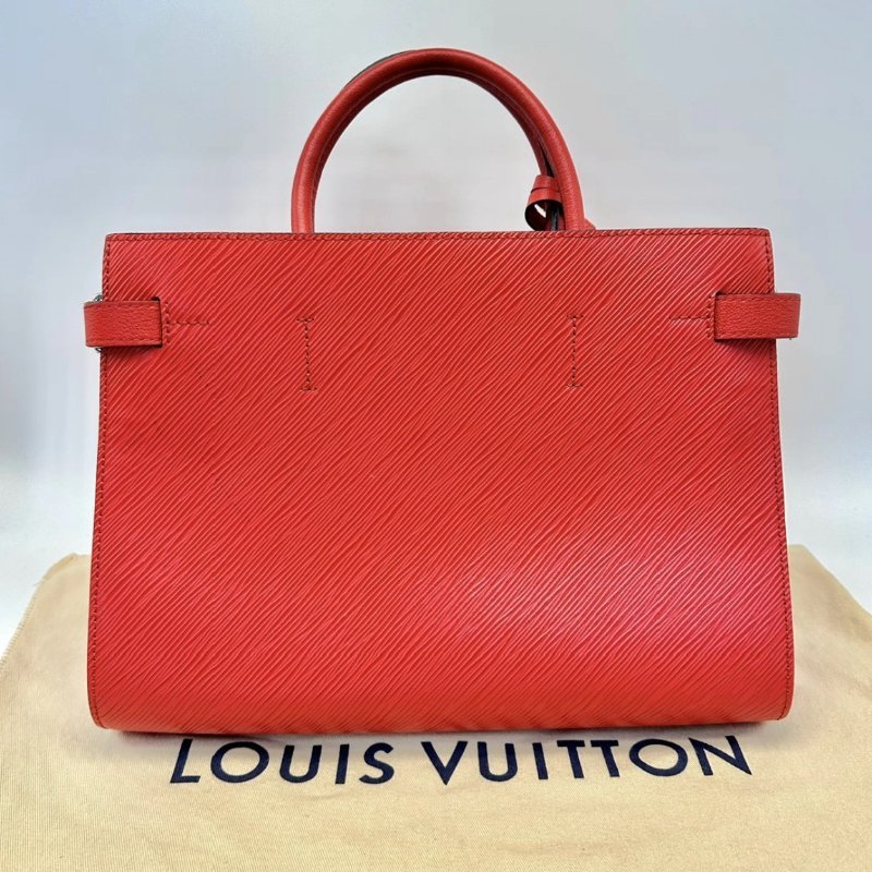 LV Twis紅銀水波紋手提托特包 30*21*13 98新配件塵袋-5