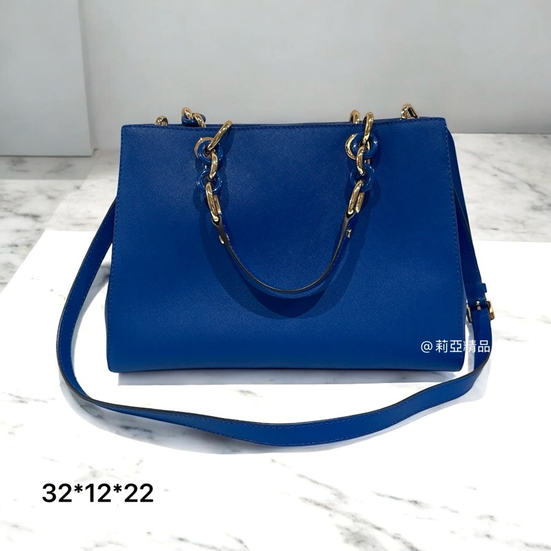 莉亞精品♡MK 兩用深藍包 二手美包-0