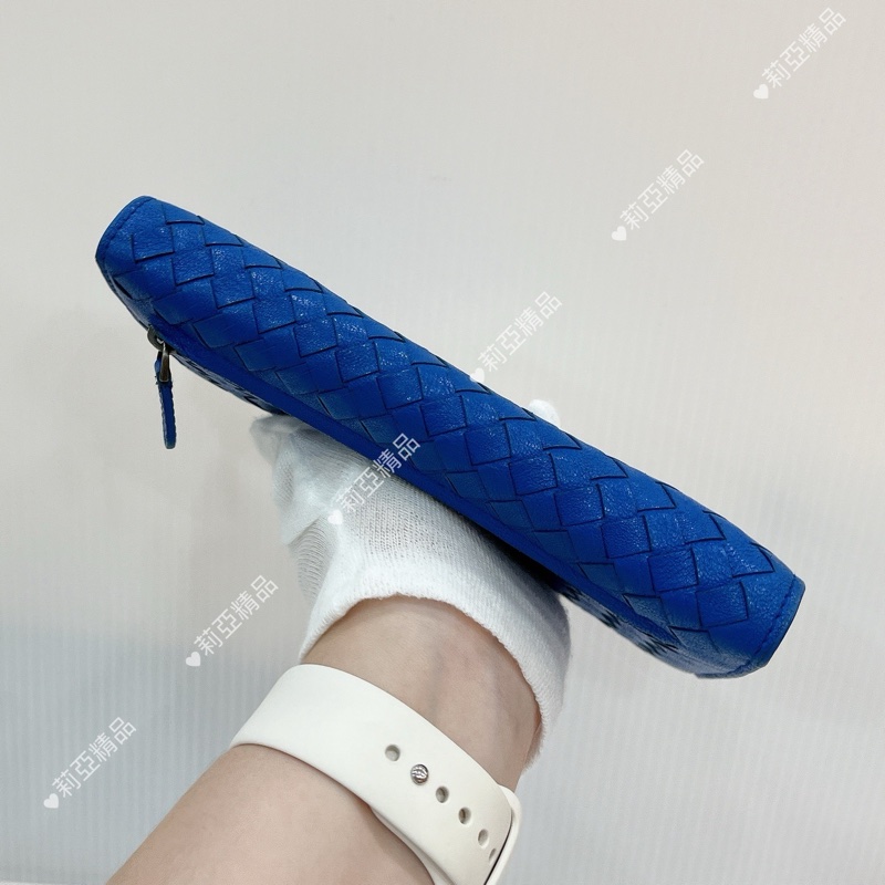 莉亞精品♡BV 寶藍長夾 背拉 九新美品-4