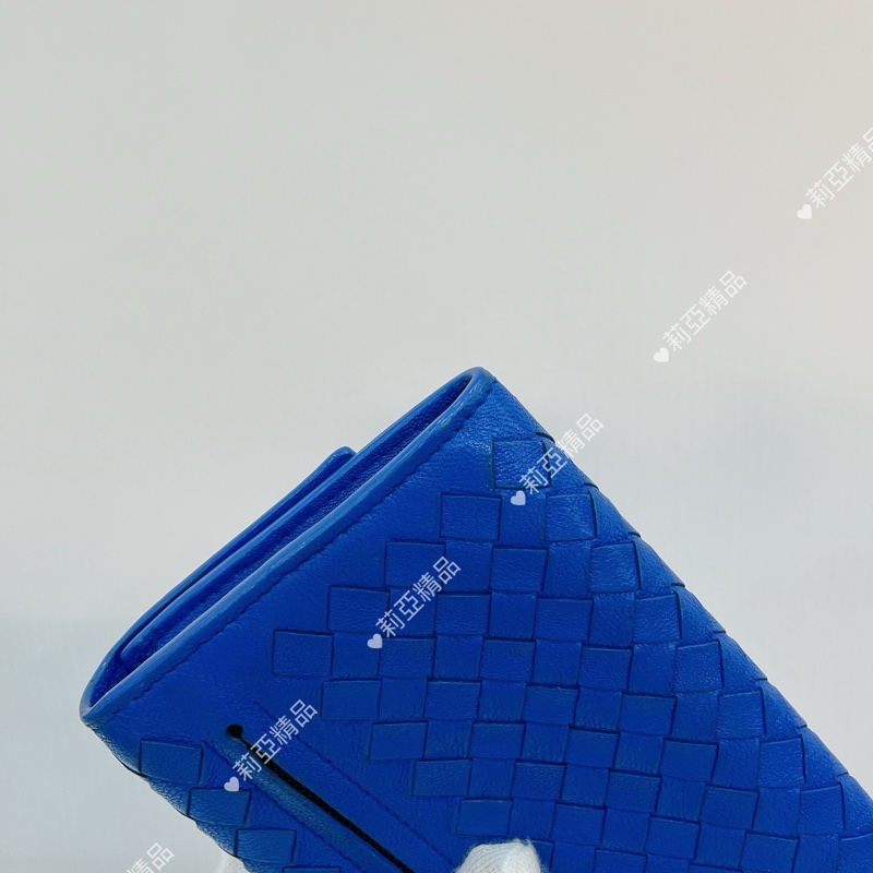 莉亞精品♡BV 寶藍長夾 背拉 九新美品-12