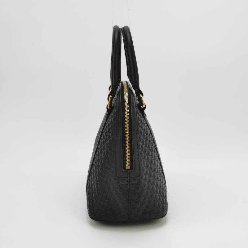 Gucci 牛皮 純色 壓紋 雙G 老花 手提包-3