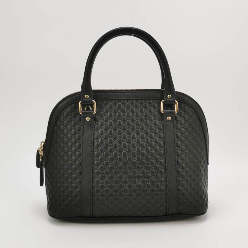 Gucci 牛皮 純色 壓紋 雙G 老花 手提包-4